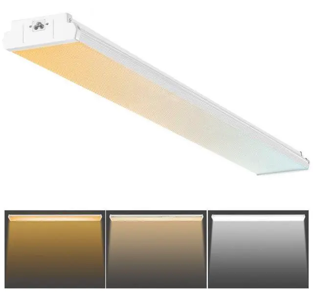 Main image of VEVOR 4FT LED Wraparound Light, 50W, 5500LM Flush Mount LED Shop Light, 3000K/4000K/5000K Adjustable LED Kitchen Ceiling Lighting Fixtures for Garage Office Laundry Fluorescent Tube Replacement, ETL