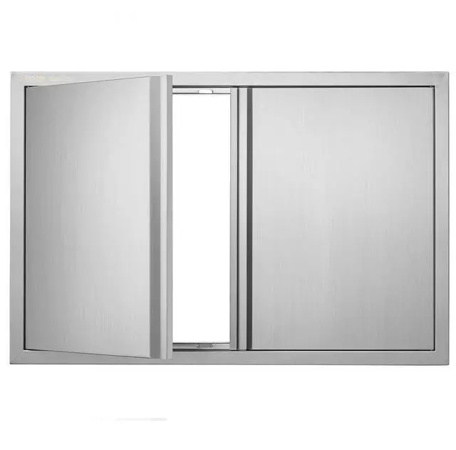 Main image of VEVOR BBQ Access Door, 36W x 24H Inch Double Outdoor Kitchen Door, Stainless Steel Flush Mount Door, Wall Vertical Door with Recessed Handles , for BBQ Island, Grilling Station, Outside Cabinet