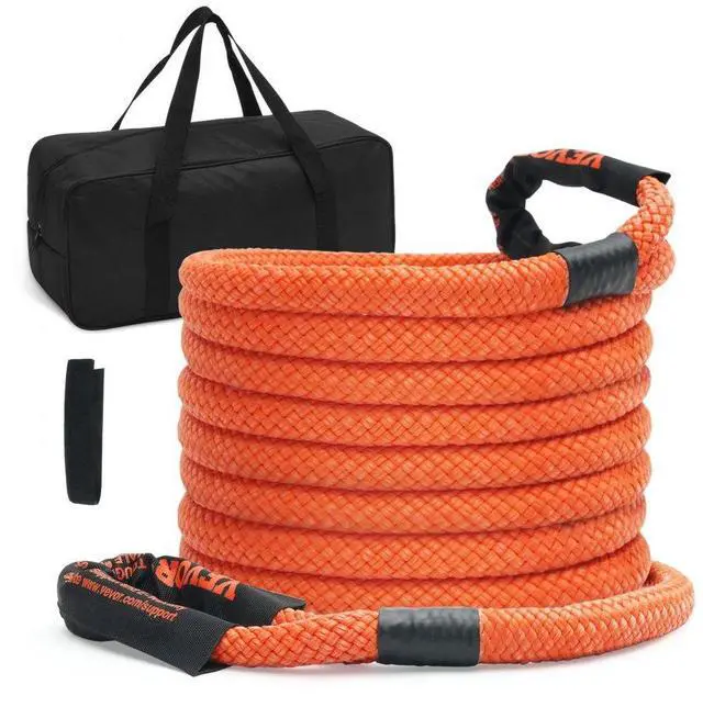 Main image of VEVOR 1" x 30' Kinetic Recovery Tow Rope 38,000 lbs, Heavy-Duty Off Road Snatch Strap, Extreme Duty 30% Elasticity Energy Snatch Strap for Jeep Car Truck ATV UTV SUV Tractor