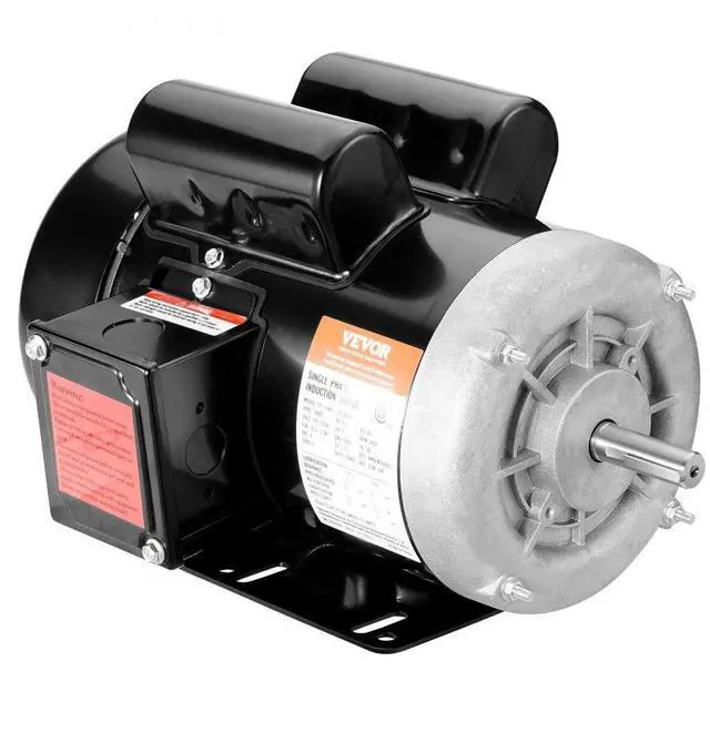 Alt view image 2 of 8 - Vevor 1.5Hp Electric Motor 3450 Rpm, Ac 115V/230V, 56 Frame, Air Compressor Motor Single Phase, 5/8" Keyed Shaft, Cw/Ccw Rotation For Agricultural Machinery And General Equipment