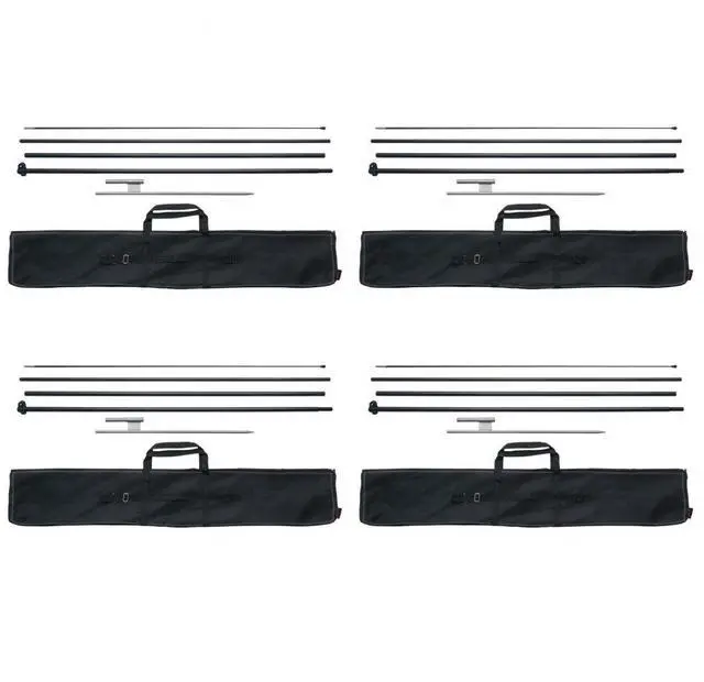 Main image of VEVOR Feather Flag Pole Kit 4 Packs Swooper Flag Pole 16.3 ft with Ground Stakes