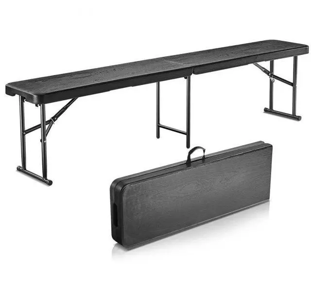 Main image of VEVOR 6FT Plastic Folding Bench Portable Outdoor Bench for Picnic Camping Garden