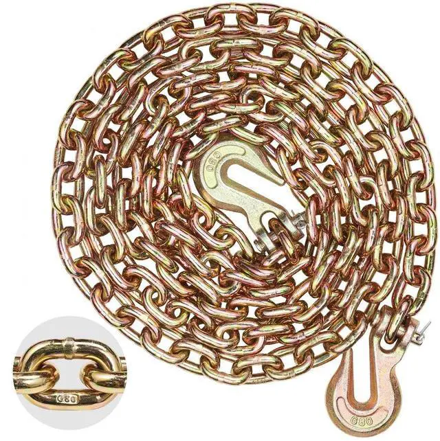 Main image of VEVOR Binder Chain G80 Tie Down Tow Chain with Two Hooks 5/16" x 10.3' 4900 lbs