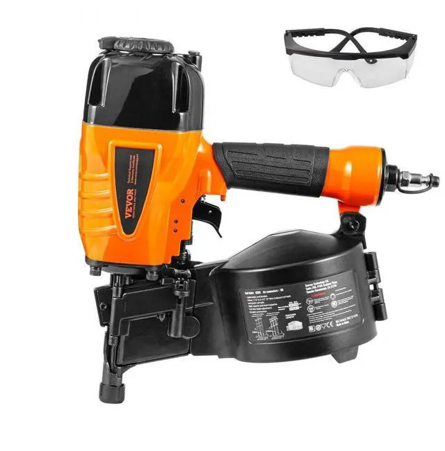 Main image of VEVOR CN65 Coil Siding Nailer 1-1/4" to 2-1/2" 15 Degree Pneumatic Nail Gun