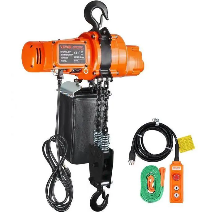 Main image of VEVOR Electric Chain Hoist Single Phase Crane Hoist 2200 lbs Load 10 ft Lifting