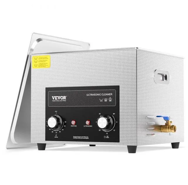 Main image of VEVOR 15L Ultrasonic Cleaner with Heater Timer & Basket Digital Sonic Machine