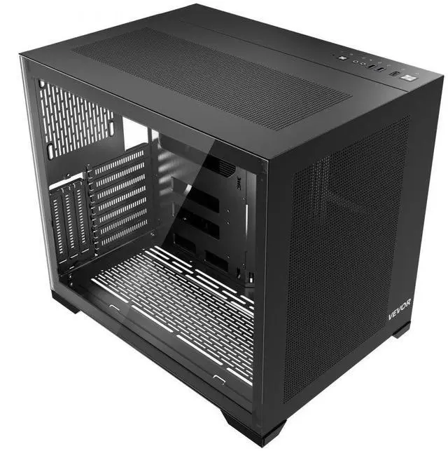 Main image of Mid-Tower PC Case Dual Chamber Gaming Computer Case for ATX Motherboard No Fan