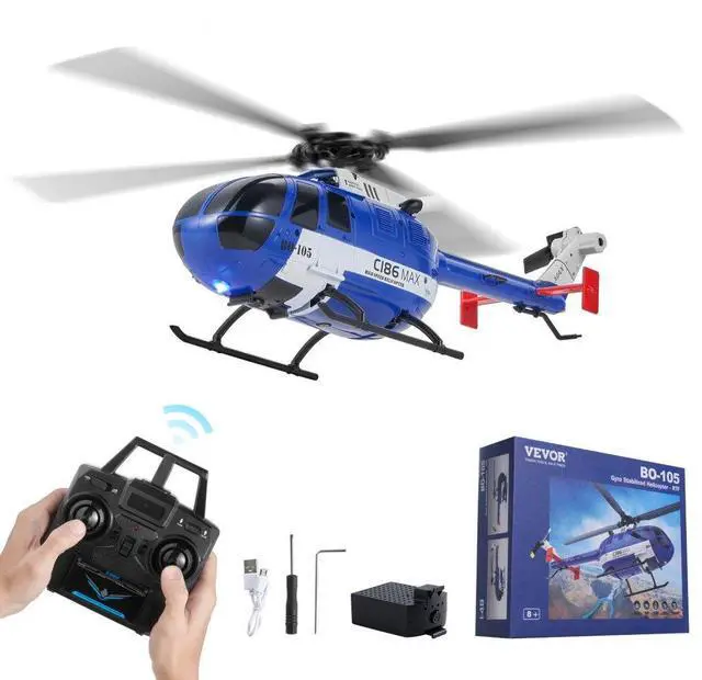 Main image of RC Helicopter 4 Channel Remote Control Aircraft Toy 6-Axis Gyro Kids Present