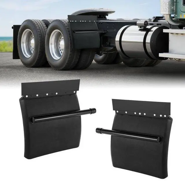 Main image of Quarter Fenders for Semi Trucks 24"x24" with Tube Bracket Mounting Hardware