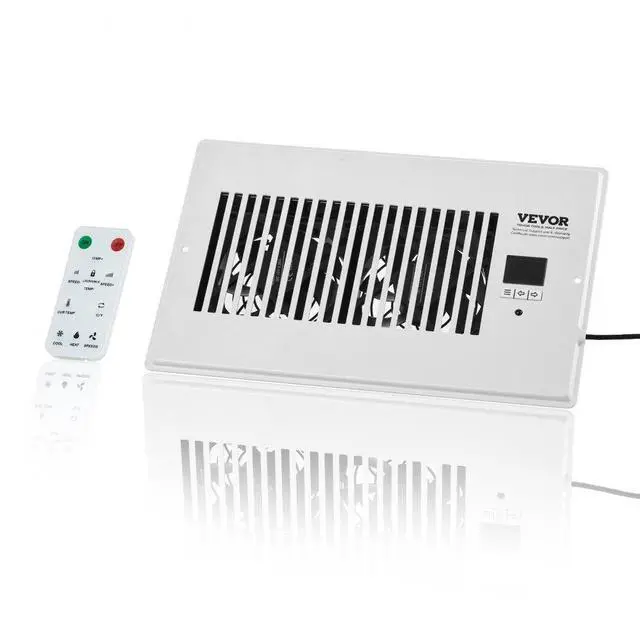 Main image of Quiet Register Booster Fan Heating/Cooling 6 x 10 inch with Remote White