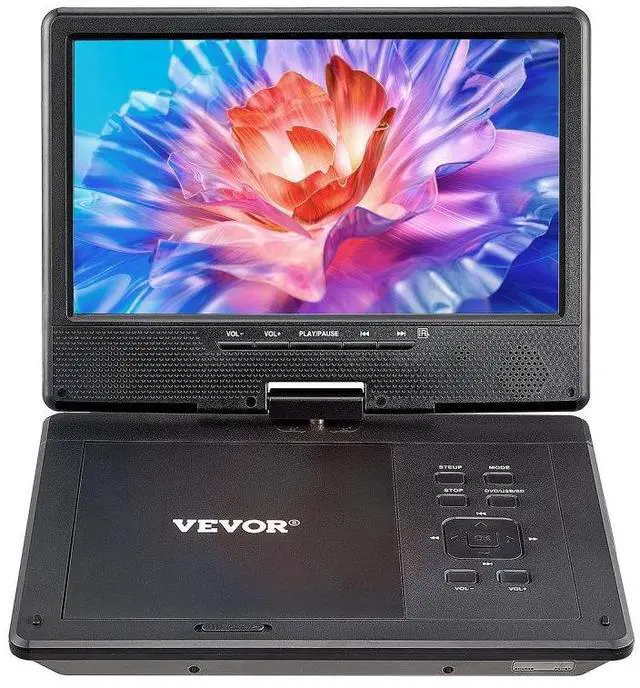 Main image of VEVOR Portable DVD Player 9 in HD Swivel Display Screen 4 Hours Built-in Battery