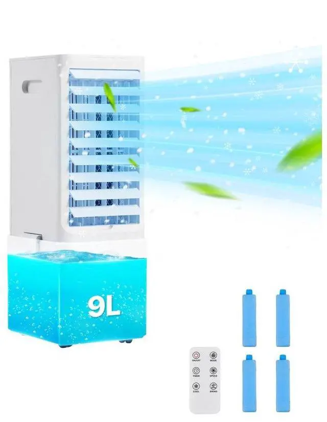 Main image of Evaporative Air Cooler 9L 550 CFM Swamp Air Conditioner with 2 Ice Boxes