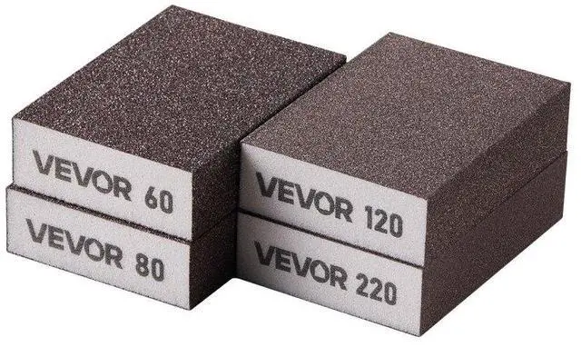 Main image of Sanding Sponge 4Pcs 60/80/120/220 Washable and Reusable Sanding Blocks