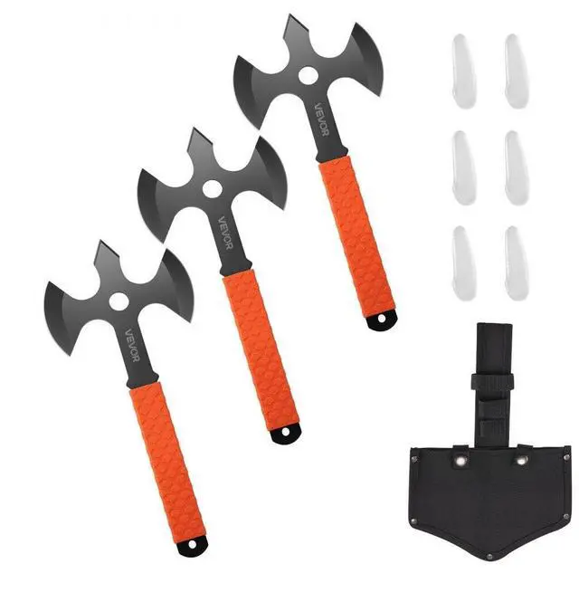 Main image of Throwing Axes and Tomahawks 3Pack 13.4 inch Triple Edge Axe Throwing Hatchet Set
