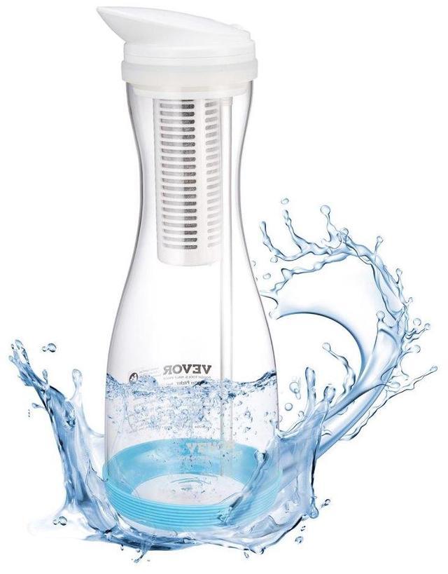 Main image of Water Filter Pitcher 6 Cup Glass Water Filtration Pitcher 211 Gallons No BPA