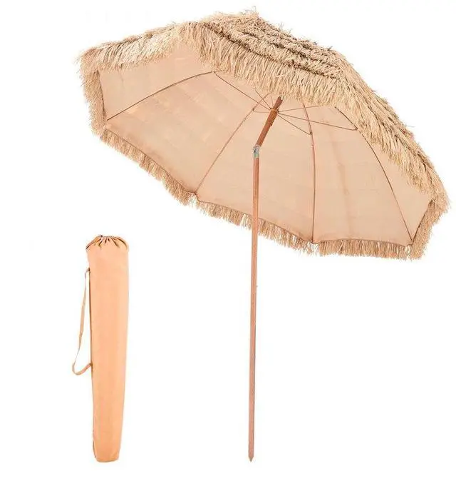 Main image of Tiki Umbrella Thatched Patio Umbrella 8 ft Poolside Patio Beach Umbrella