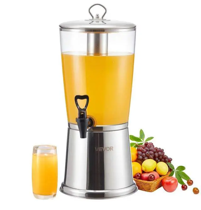 Main image of Drink Dispenser 2.1 Gal Beverage Dispenser for Parties with Spigot Ice Chamber