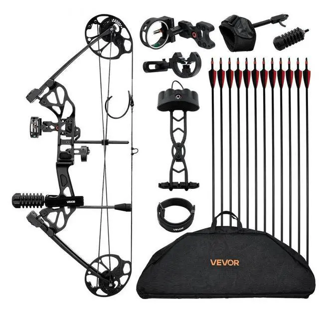 Main image of Compound Bow Archery Right Hand Arrow Set 70 Lbs 320 fps Hunting Shooting Target