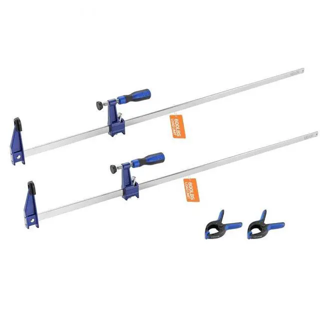 Main image of Bar Clamps for Woodworking 2-Pack 36 inch Opening Lockable F Clamp Cast Iron