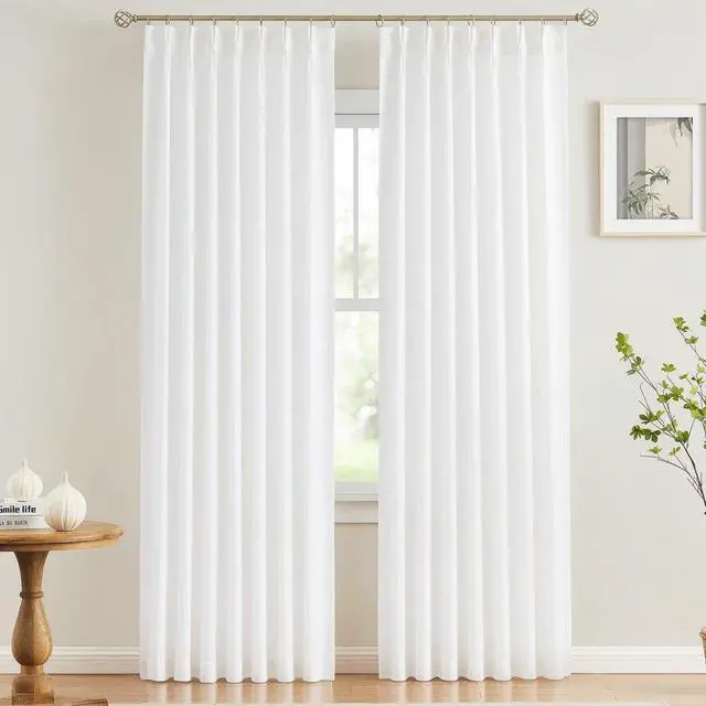 Main image of Sheer Curtains 52 W x 84 L inches 2 Panels Window Drapes Rod Pocket Polyester