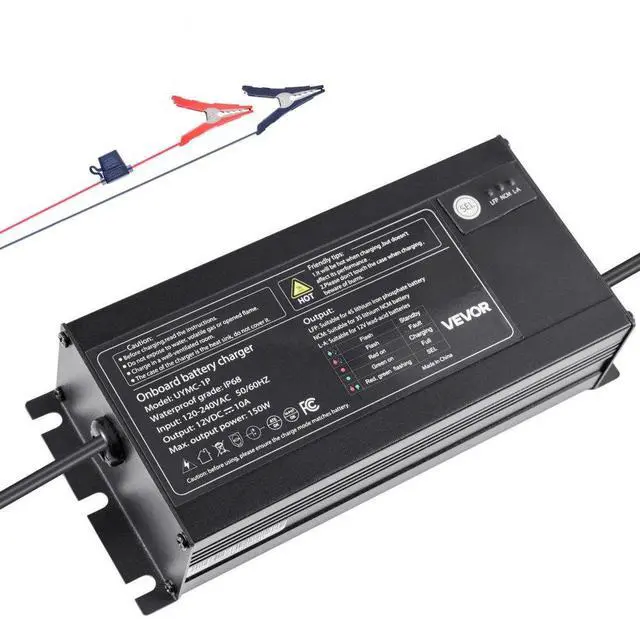 Main image of 1-Bank 10A 12V Smart Marine Battery Charger Onboard IP68 Waterproof Boat RV