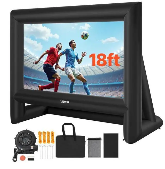 Main image of VEVOR 18FT Inflatable Movie Screen, Inflatable Projector Screen with Portable Storage Bag, 16:9 Easy Set Up Movie Projection for Outdoor Backyard, Home Theater, Theme Party