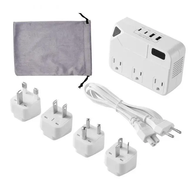 Main image of Voltage Converter Step Down 220V to 110V Travel Adapter with 2 USB C Ports