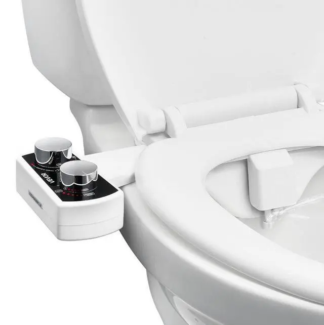 Main image of VEVOR Bidet Attachment for Toilet, Non-Electric Bidet Toilet Seat Attachment - Dual Retractable Nozzles, Adjustable Water Pressure,  Easily Installed Cold Water Sprayer for Rear Feminine Wash, White