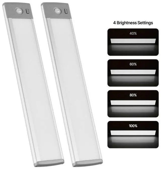 Main image of Under Cabinet Lighting 2 PCS 62 LED Motion Sensor Lights Battery Operated