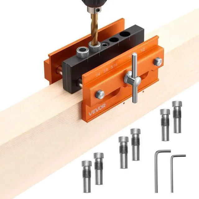 Main image of Doweling Jig Kit Self Centering Dowel Drill Jig for Straight Holes Woodworking