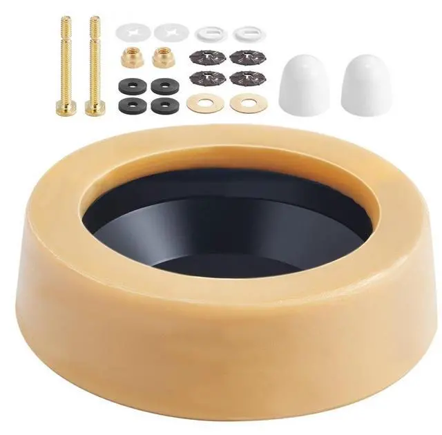 Main image of Extra Thick Toilet Wax Ring Kit with Brass Bolts Fits 3-Inch/4-Inch Drain Pipes