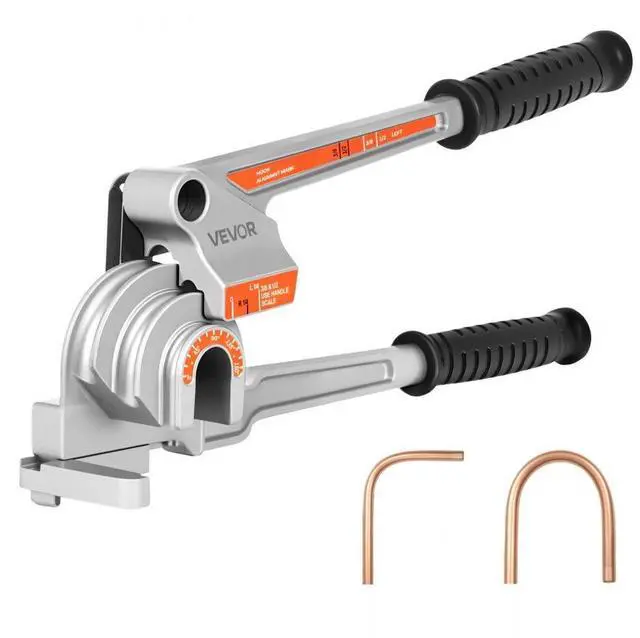 Main image of VEVOR 3 in 1 Lever Pipe Tube Bender for 1/4", 3/8", 1/2" O.D. 0-180° Bending