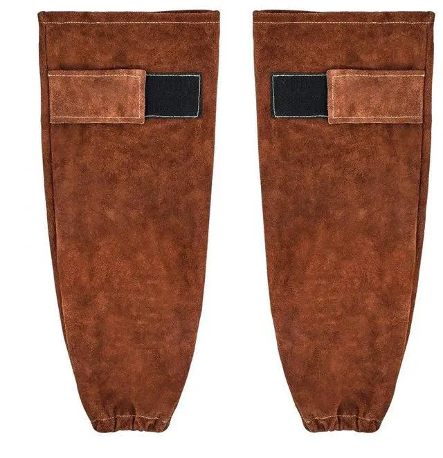 Main image of VEVOR Leather Welding Sleeves Heavy Duty Cowhide Flame Resistant Work Sleeves