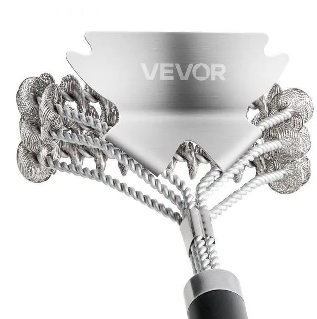 Main image of BBQ Grill Brush and Scraper Stainless Steel Bristle Free Grill Cleaner 17 in