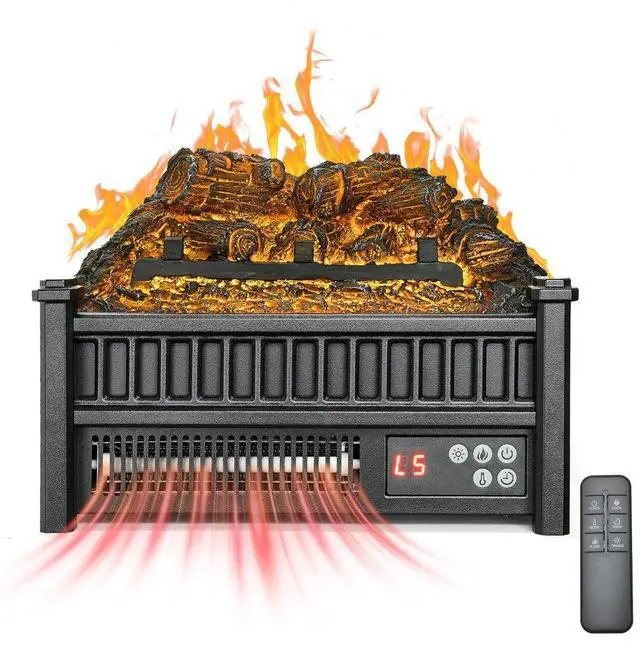 Main image of 16 Inch Electric Fireplace Log Heater with Remote 5 Flame Brightness Timer