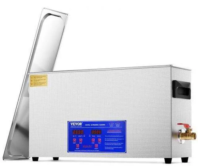 Main image of VEVOR 10L Ultrasonic Gun Cleaner, 300W Professional Ultra Sonic Cleaning Machine with Timer & Heater, 40kHz Digital Ultrasonic Cleaner with Basket for Gun Parts, Bullets, Military Supplies
Brand: VEV