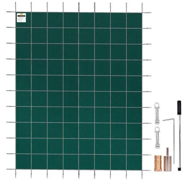 Main image of VEVOR Pool Safety Cover Fits 20x40ft Rectangle Inground Safety Pool Cover Green Mesh Solid Pool Safety Cover for Swimming Pool Winter Safety Cover