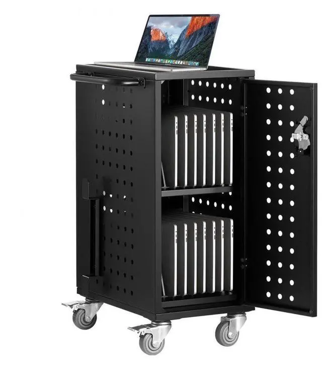 Main image of VEVOR Charging Cart, 16 Device Mobile Charging Station, Up to 15.6 in Screen Size, Office and Classroom Mobile Charging Cart, for Chromebook, Tablet and Laptop