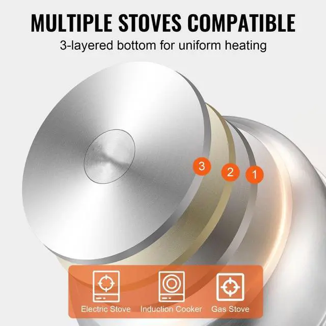 Alt view image 8 of 11 - VEVOR 12'' Food Steamer Food Steaming Machine Cookware 5 Tier Stainless Steel 30cm