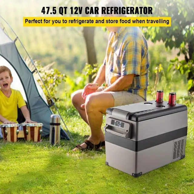 Alt view image 6 of 11 - VEVOR Car Fridge Freezer Cooler Mini Refrigerator 47.5qt Portable Lg Compressor 12/24v