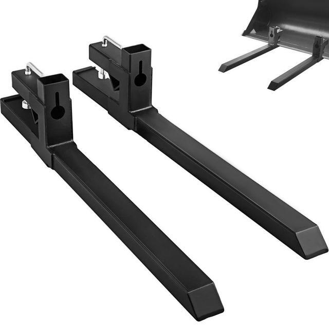 Alt view image 3 of 9 - VEVOR Clamp On Pallet Forks Loader Bucket 2000lbs Capacity 43" Hd Loader Tractor
