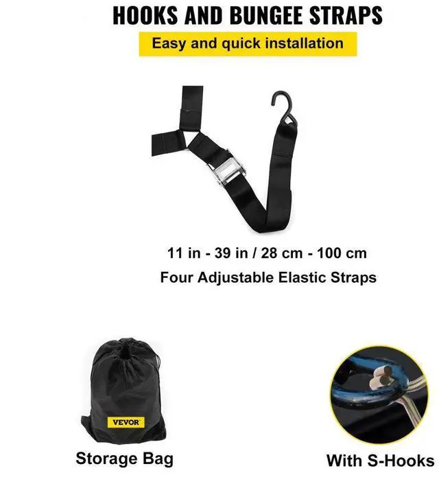 Alt view image 6 of 8 - VEVOR Truck Bed Cargo Net 3.5x4.1ft Truck Cargo Net Zinc Plate 4 S-hook Straps Hot