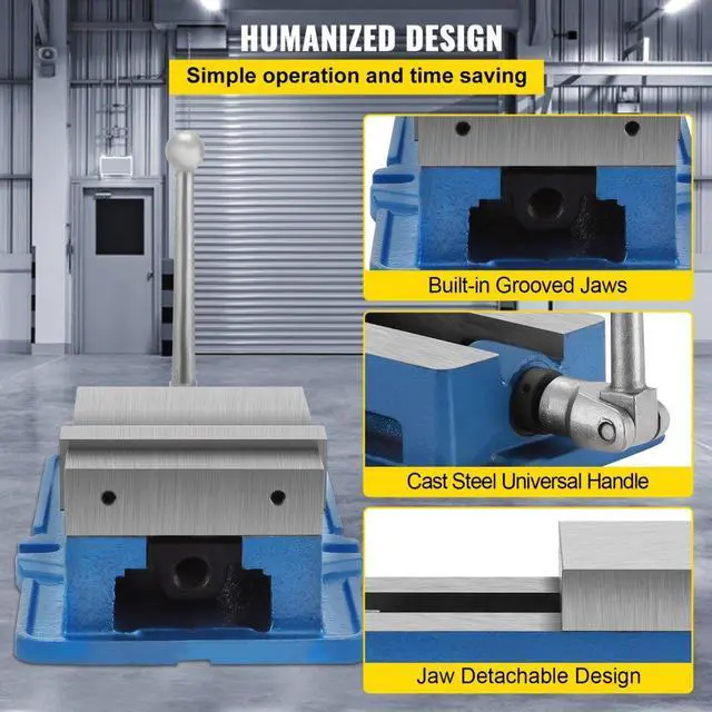 Alt view image 7 of 8 - VEVOR 6" Vises General-purpose Drill Press Vise With Stationary Base Hand Tools