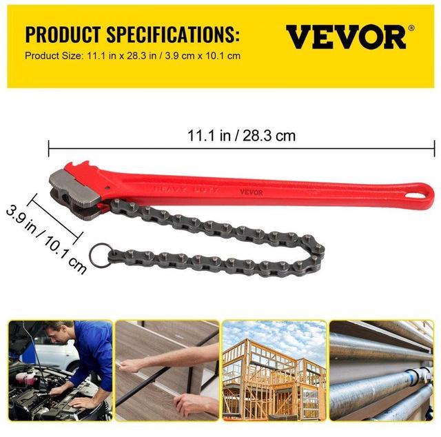 Alt view image 8 of 8 - Pipe Wrench Ratchet Chain Wrench 36" Handle With 30" Chain Up To 7.5" Pipe