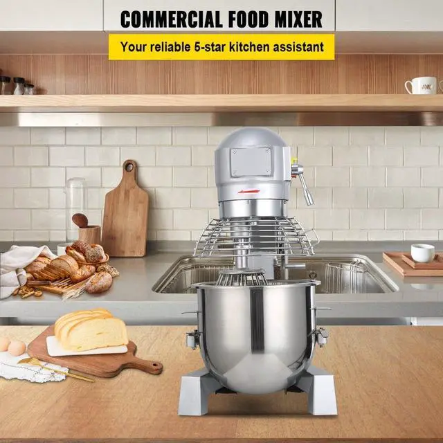 Alt view image 7 of 12 - VEVOR Commercial Electric Food Mixer 15Qt Stand Machine Dough Mixer 3 Speed 600W