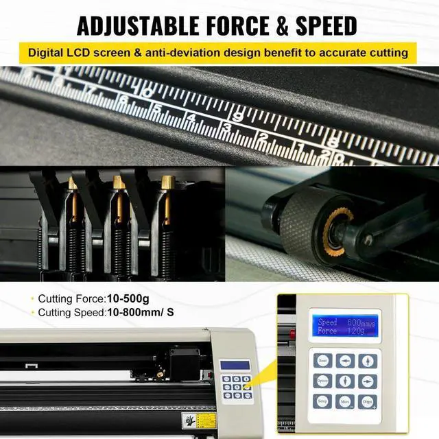 Alt view image 5 of 8 - VEVOR 28" Cutter Vinyl Cutter / Plotter, Sign Cutting Machine W/software + Supplies