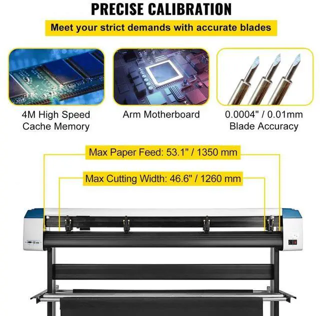 Alt view image 6 of 8 - VEVOR 53" Vinyl Cutter Plotter Sign Cutting Machine Optical Eye Signmaster