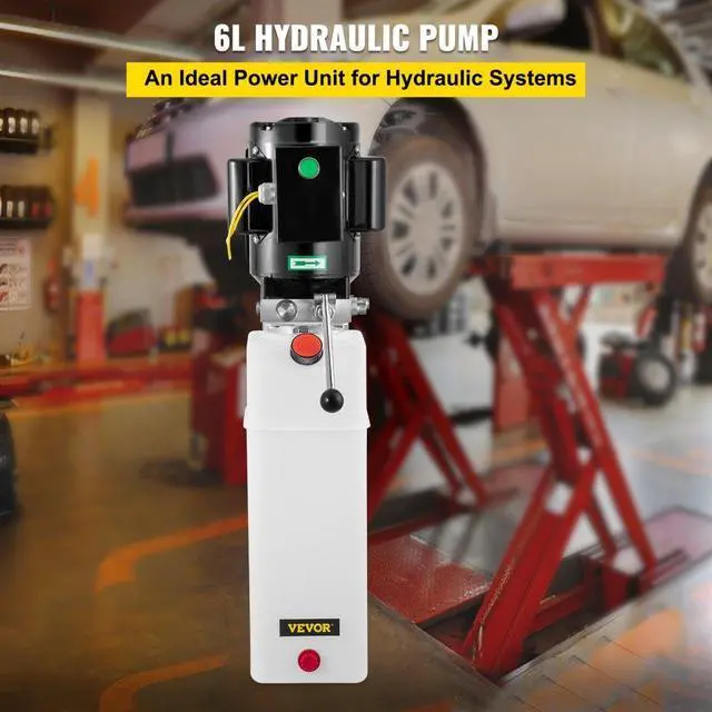 Alt view image 3 of 8 - VEVOR 6l Car Lift Hydraulic Power Unit Pack 220v 3hp S3 Auto Universal