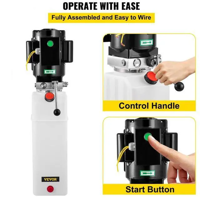 Alt view image 5 of 8 - VEVOR 6l Car Lift Hydraulic Power Unit Pack 220v 3hp S3 Auto Universal