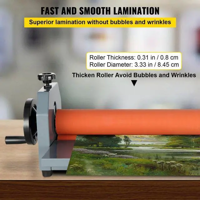 Alt view image 6 of 10 - VEVOR 51" 1300mm Manual Vinyl Film Mounting Laminating Machine Cold Laminator